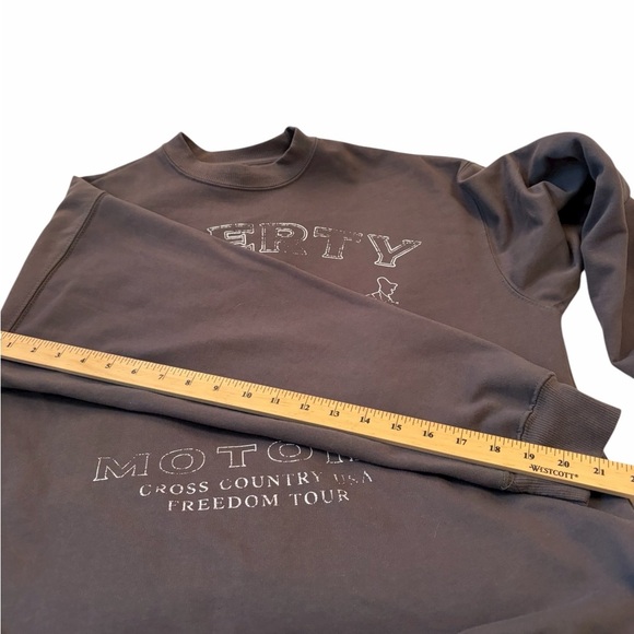 Liberty Motors Graphic 1954-Motorcycle-Gray-Distressed-Crew Neck-Size Medium - Picture 5 of 9